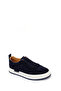 Men's Navy Blue Lace-Up Thick Sole Suede Leather Sneaker Wm680048Ds - 7