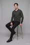 Standard Fit Buttoned Polo Collar Knitwear Basic Sweater H8972Ax26Au - 5
