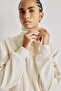 Standard Fit High Collar Zippered Crop Modal Basic Sweatshirt Cardigan H4538Ax26Au - 4