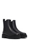 Women's Black Leather Chelsea Boots Wf260004Dv - 2