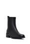 Women's Black Zippered Leather Boots Wf360003Dv - 7