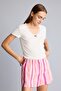 100% Cotton Regular Fit Striped Shorts Pajama Bottoms I3828Ax26Hs - 3