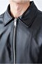 Men's Zippered Regular Fit Leather Jacket - 4