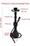 German Lightweight Portable Plastic & Silicon Hookah Set | Premium Luxury Shisha (Black) - 2