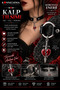 Angel Heart Black Choker Necklace with Winged Red Heart Figure – Gothic Punk Neck Accessory - 2