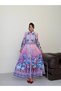 Women's Floral Patterned Belted Long Dress
