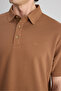 Ds Damat Regular Fit Caramel Pique Textured T-Shirt - 2