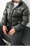 Men's Leather Thick Puffer Coat - 3