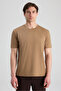 Slim Fit Olive Green Basic T-Shirt