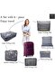 Sulfar 6-Piece Travel Luggage Organizer Set | Packing Cubes for Clothes | Travel Packing Bags | Grey - 5