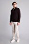 Standard Fit Basic Knitwear Brown Men's Sweater A5184Ax/Bn497 - 2