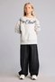 Asymmetrical Off-Shoulder Printed Sweatshirt for Girls I6180A826Wn - 2
