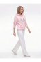 Three Threaded Kangaroo Pocket Hooded Cat Print Sweatshirt - 3