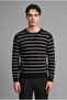 Standard Fit Crew Neck Striped Knitwear Sweater H7550Ax26Au