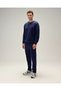 Cotton Navy Blue Men's Sweatshirt 5Wm3579 - 3