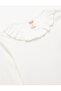 Cotton Ruffle Long Sleeve Crew Neck T-Shirt - 3