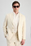 Ds Damat Slim Fit Beige Plain Fabric Jacket - 4
