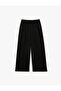 Basic Elastic Waist Black Girls' Sweatpants 7Wkg40123Ak - 4