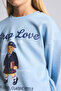 Relaxed Fit Crew Neck Teddy Bear Printed Sweatshirt for Girls I5915A826Au - 4