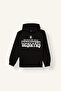 Beşiktaş Hooded Kangaroo Pocket Printed Sweatshirt for Boys I6541A826Wn