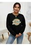 Women's Long Sleeve Crew Neck Viscose Two Thread Blouse - 2