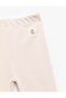 Elastische Taille, gerippte Baumwoll-Leggings - 3