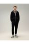 Zippered Hooded Black Men's Sweatshirt 5Wm2581 - 5