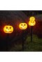Pumpkin Garden Lights, 5 in 1 Solar LED Outdoor Waterproof Stakes Lights for Halloween Pathway Yard Garden Decorations (Pumpkin) - 8