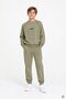 Khaki Boys' Striped Lettered Crew Neck Sweatshirt Set 24841