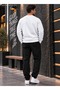 Men's Sweatshirt Plain Patternless Crew Neck Cotton Basic Knitted Top - 2