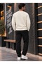 Men's Sweatshirt Plain Patternless Crew Neck Cotton Basic Knitted Top - 2