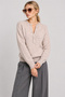 Wool Blend Buttoned Knitwear Sweater Lki̇0057 Stone - 2