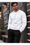 Men's Sweatshirt Plain Patternless Crew Neck Cotton Basic Knitted Top