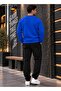 Men's Sweatshirt Plain Patternless Crew Neck Cotton Basic Knitted Top - 2