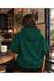 Women's Hooded Sweatshirt - Oversized Plain Patternless Two-Strand Hoodie with Kangaroo Pocket - 2