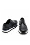 Genuine Leather Men's Shoes – Rubber Sole 6872 Anthracite+Black - 5