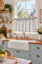 Natural Plaid Color Valance Curtain – Gathered Retro Curtain - 2