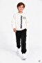 Black Boy's Text Printed Cargo Pocket Tracksuit Set 24847 - 2