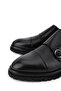 Men's Genuine Leather Black Classic Shoes - 3