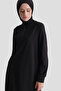 Zipper Detailed Basic Tunic Black - 4