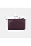 Women's Burgundy Hand-Knitted Leather Clutch - 3