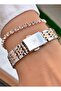 Rose Silver Color Steel Band Women's Wristwatch – Elegant Round Case Modern Stylish Design – Bracelet Gift - 7