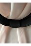 Handmade Black Color Shiny Leather-Looking Crown Buckle with Glittery Knot Detail - 7