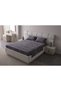 Punch Embroidered Chenille Fabric Double Bedspread Anthracite