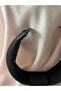 Handmade Black Color Shiny Leather-Looking Crown Buckle with Glittery Knot Detail - 6