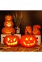 LED Light Up Halloween Pumpkin Lantern - Glowing Decor for Home, Yard, Haunted House - Spooky Indoor/Outdoor Halloween Decoration - 2