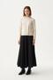 Gold buttoned pleated elegant blouse - 2
