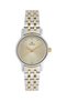 Quartz Analog Champagne Dial Stainless Steel Strap Watch for Women