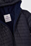 Baby Boy/Child Hooded Fleece Navy Blue Coat - 3
