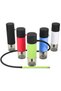 Portable Hookah Set | Acrylic Vase Hookah Bowl Silicone Hose | Shisha Accessories (Red) - 3